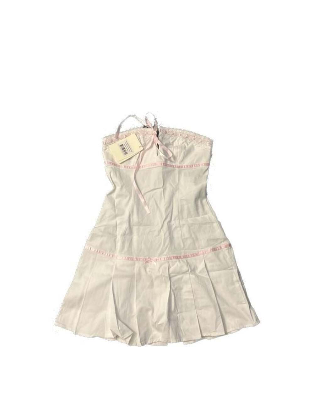 Candy Coated Bustier Mini Dress - Pink Ribbon